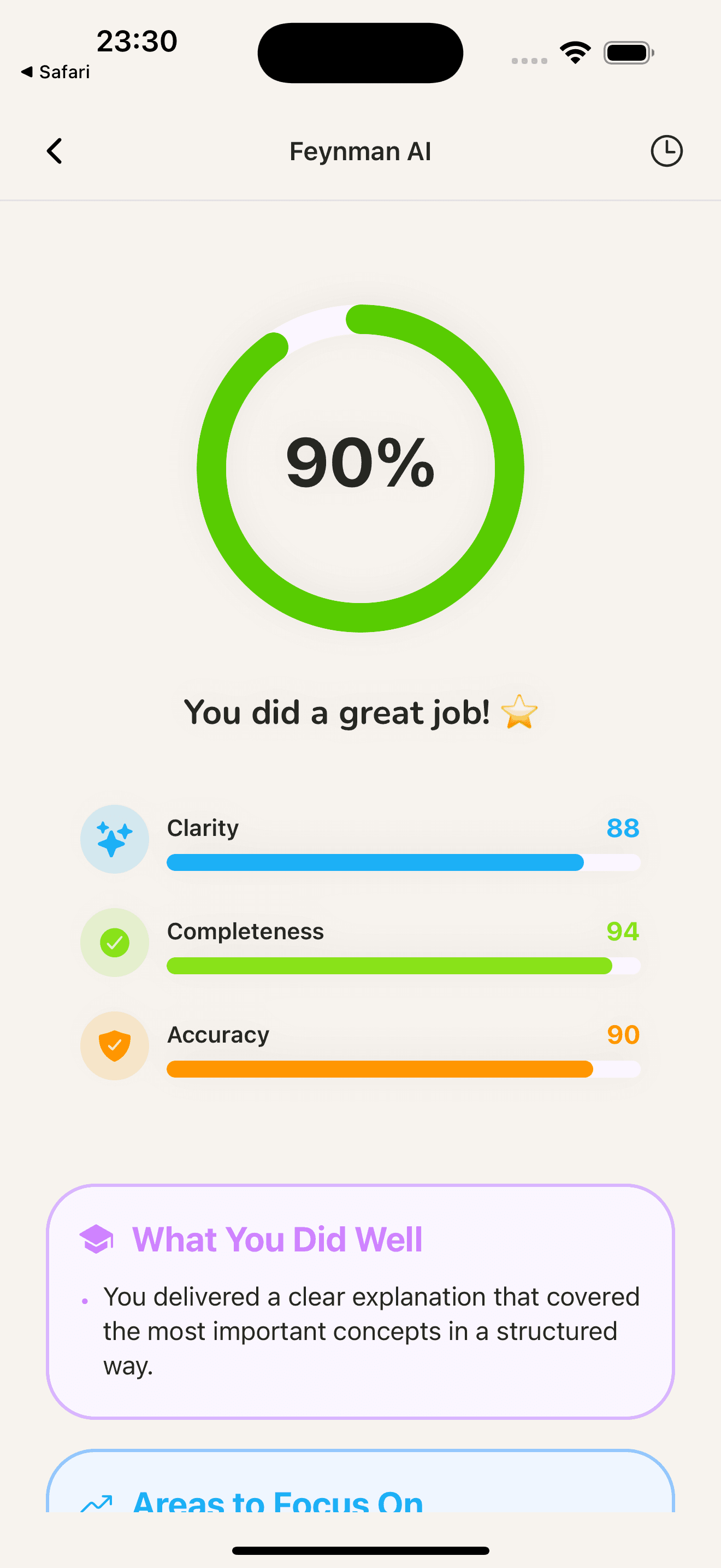 SumyAI mobile app - Feynman Technique